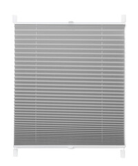 Grey roller blind pleated isolated, ready for your design or mockup.