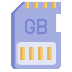 MEMORY CARD flat icon,linear,outline,graphic,illustration