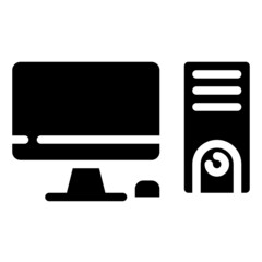 WORKSTATION glyph icon,linear,outline,graphic,illustration
