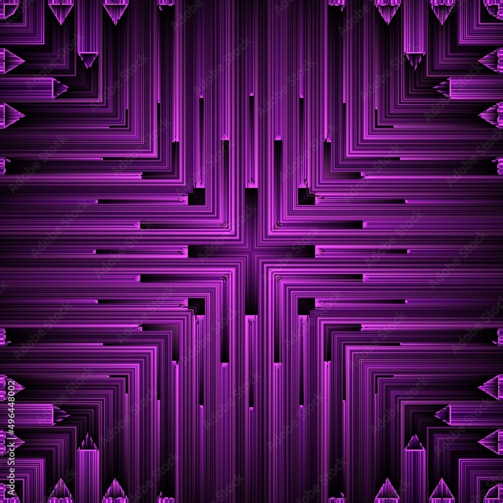 Poster pattern and design based on exploding pink sphere on a black background 3d illustration