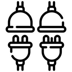 PLUG line icon,linear,outline,graphic,illustration
