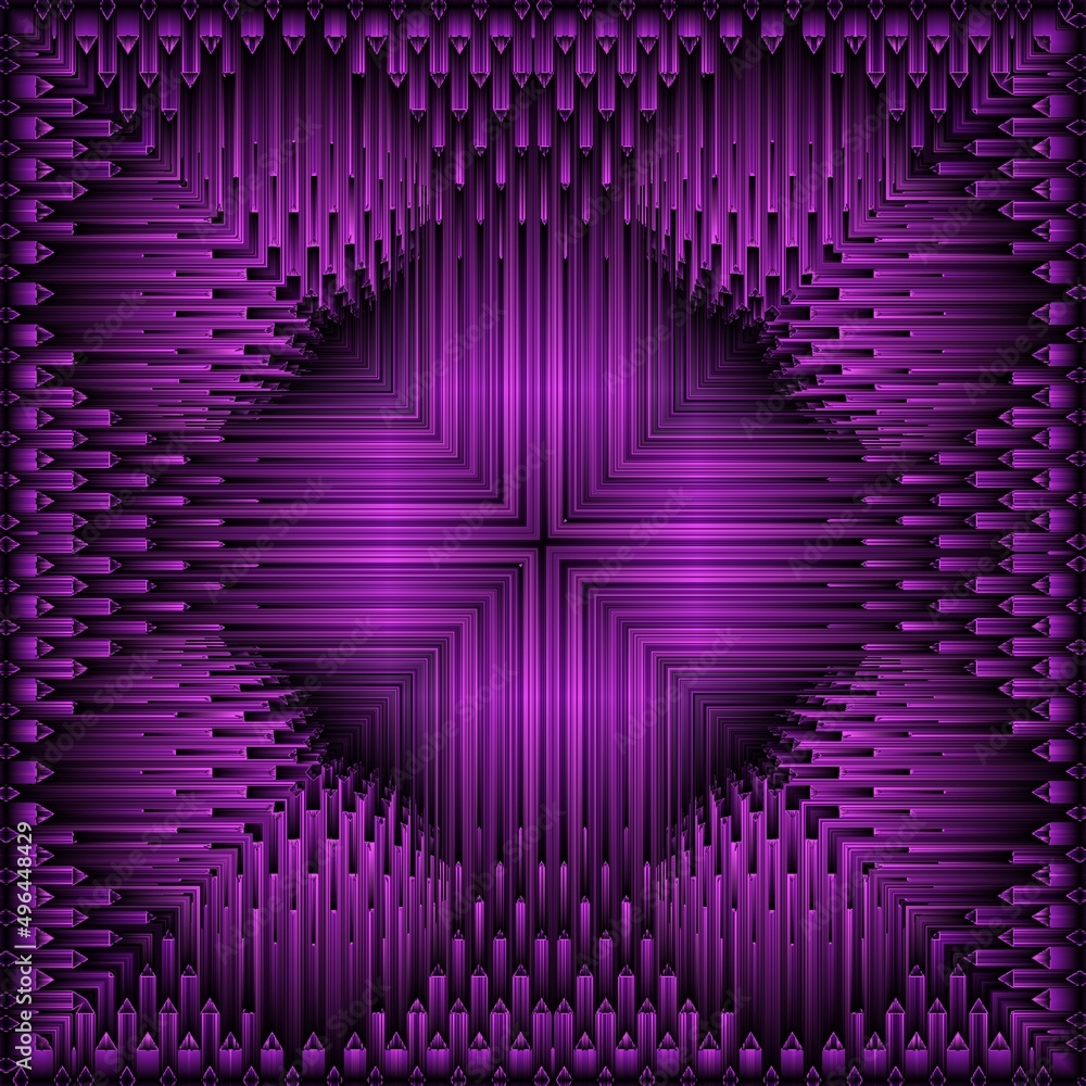 Poster pattern and design based on exploding pink sphere on a black background 3d illustration