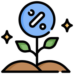 GROWTH filled outline icon,linear,outline,graphic,illustration