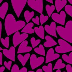 Seamless valentines pattern with hearts for postcard and gifts and cards 