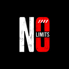 no limits  typography for print t shirt
