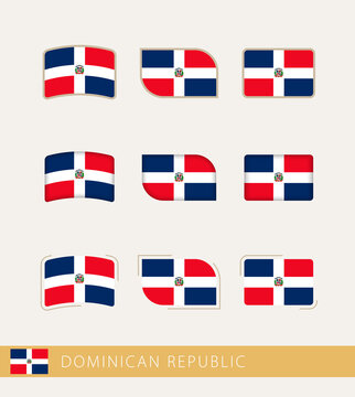 Vector flags of Dominican Republic, collection of Dominican Republic flags.