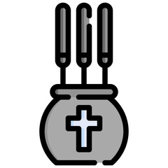 INCENSE BURNER filled outline icon,linear,outline,graphic,illustration