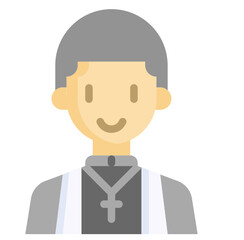PASTOR flat icon,linear,outline,graphic,illustration