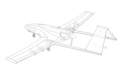 Fototapeta na wymiar Military Predator Drone. Vector