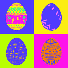 set of easter eggs illustration