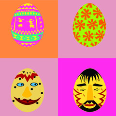 set of easter eggs illustration