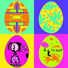 set of easter eggs illustration
