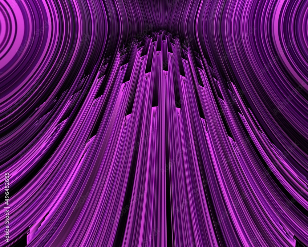 Poster pattern and design based on exploding pink sphere on a black background 3d illustration