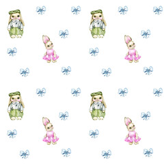 watercolor easter seamless pattern digital paper