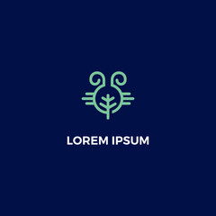 Line art leaf logo design inspiration