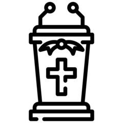 TRIBUNE line icon,linear,outline,graphic,illustration