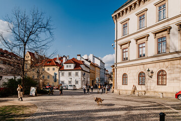 Stare miasto w Pradze wczesną wiosną