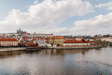 Fototapeta Panorama Pragi, blisko rzeki obraz
