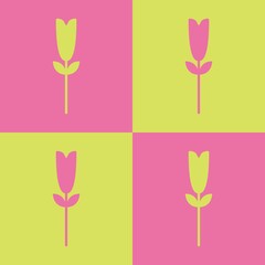 Seamless floral pattern vector flower shape doodle plant abstract background illustration for digital and print materials.