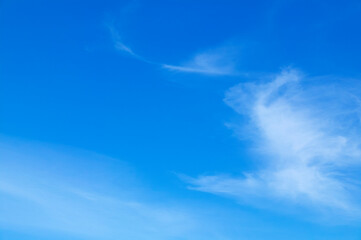 White cloud on blue sky background