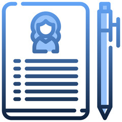RESUME Gradient icon,linear,outline,graphic,illustration