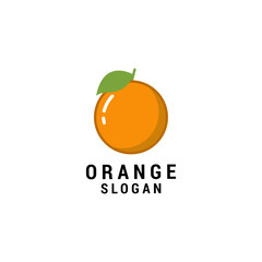 Orange fruit logo icon design template. Elegant, luxury, premium vector
