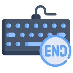 ENDING flat icon,linear,outline,graphic,illustration
