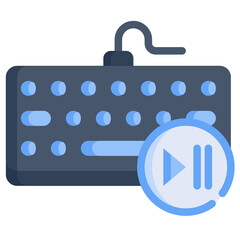 MULTIMEDIA CONTROLS flat icon,linear,outline,graphic,illustration