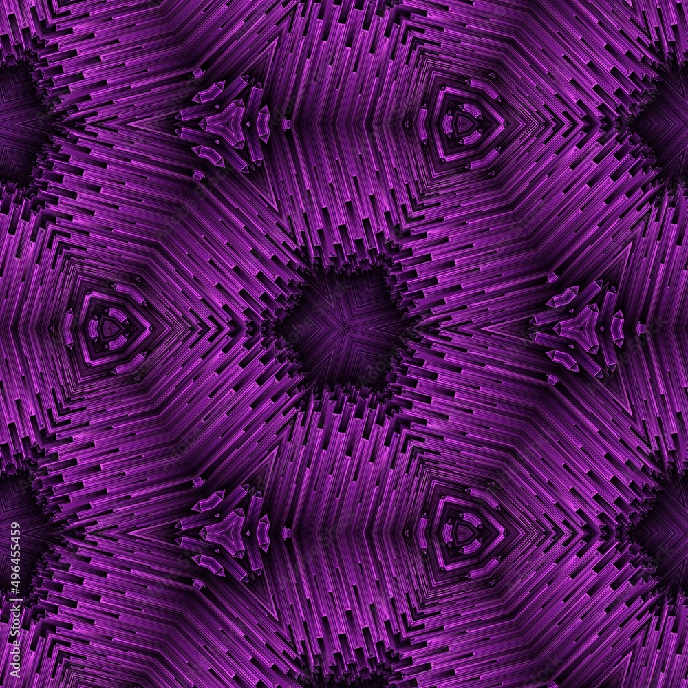 Poster pattern and design based on exploding pink sphere on a black background 3d illustration