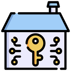 HOUSE filled outline icon,linear,outline,graphic,illustration