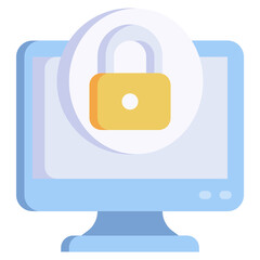 COMPUTER flat icon,linear,outline,graphic,illustration