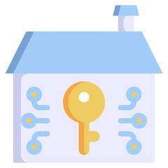 HOUSE flat icon,linear,outline,graphic,illustration