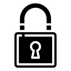 LOCK glyph icon,linear,outline,graphic,illustration
