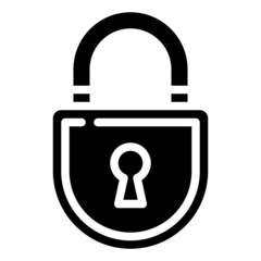 PADLOCK glyph icon,linear,outline,graphic,illustration