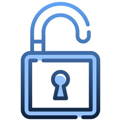 UNLOCK Gradient icon,linear,outline,graphic,illustration