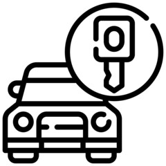 CAR KEY line icon,linear,outline,graphic,illustration
