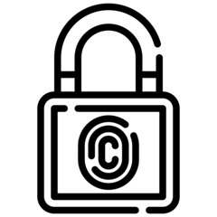 FINGERPRINT line icon,linear,outline,graphic,illustration