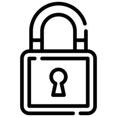 LOCK line icon,linear,outline,graphic,illustration