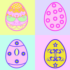 easter eggs set