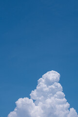 blue sky with clouds on a bright day