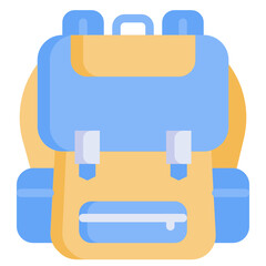 BACKPACK flat icon,linear,outline,graphic,illustration