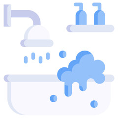 BATH flat icon,linear,outline,graphic,illustration
