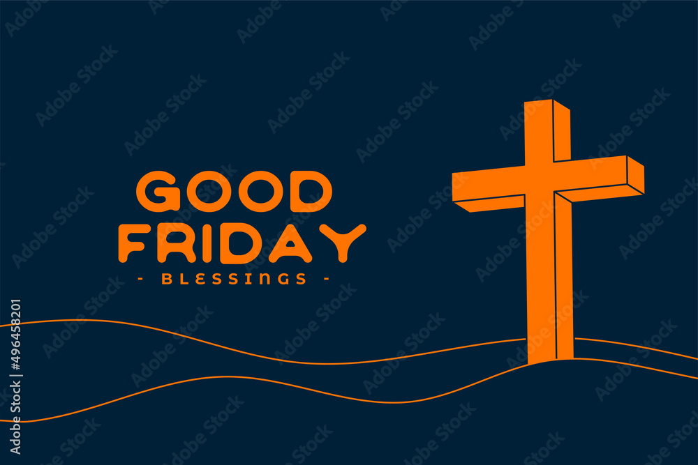 Wall mural line style good friday holy wishes background