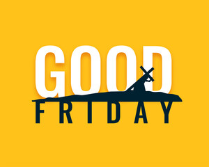 flat good friday holy week yellow background