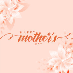 Fototapeta na wymiar happy mothers day flower greeting design