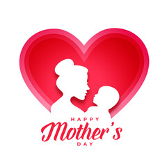 happy mother's day heart lovely background