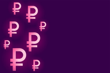ruble currency payment symbol background design