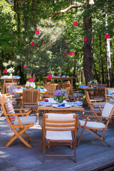 Dekoration auf einer Gartenparty