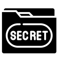 TOP SECRET glyph icon,linear,outline,graphic,illustration