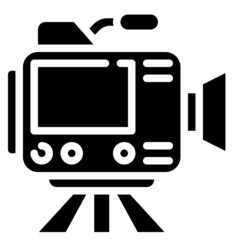 VIDEO CAMERA glyph icon,linear,outline,graphic,illustration